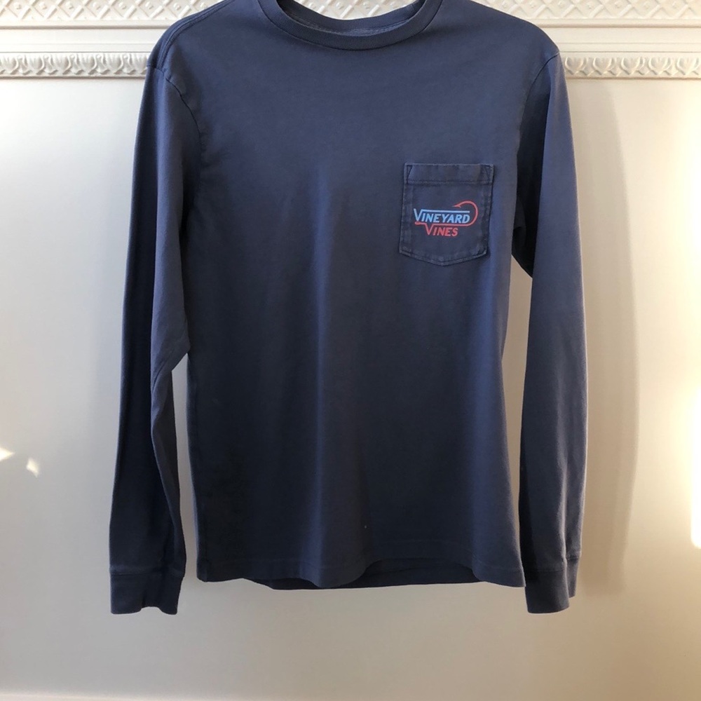 Mens XS Vineyard Vines Long Sleeve Logo Pocket Tshirt